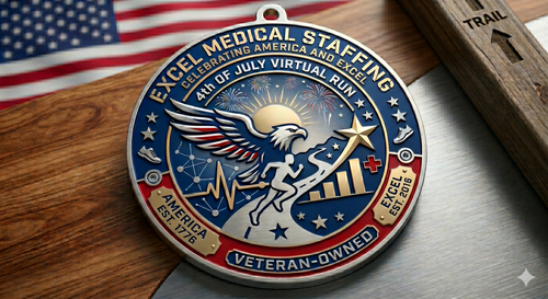 4th of July Virtual Run Medal