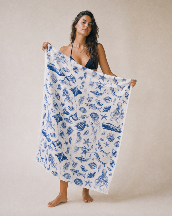 Vintage Marine Life | Beach Towel